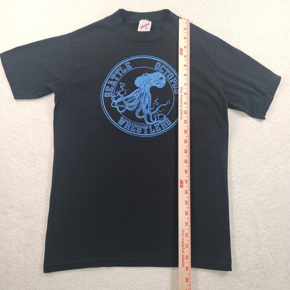 Vtg 80's Seattle Octopus Wrestlers Tshirt Medium Single Stitch Jerzees Made USA - Picture 6 of 9